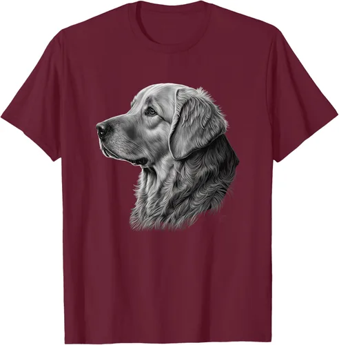 Vista 14 de Camiseta divertida Golden Retriever, Negro