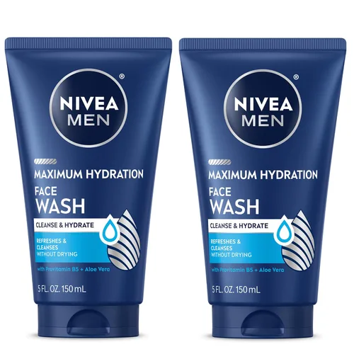 Vista 13 de NIVEA MEN Lavado Facial Hidratante Máximo con Aloe Vera, Tubo de 5 fl oz Jabón facial hidratante para hombres, provitamina B5 y aloe vera