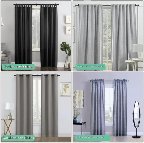 Vista 7 de Paquete de 2 barras de cortina para ventanas de 16-28 pulgadas, barras de cortina de ventana ajustables con remates de tapas finales de aluminio