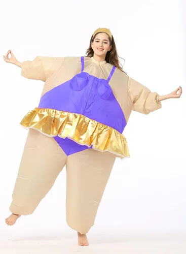 Vista 4 de JYZCOS - Disfraz de bailarina inflable para adultos
