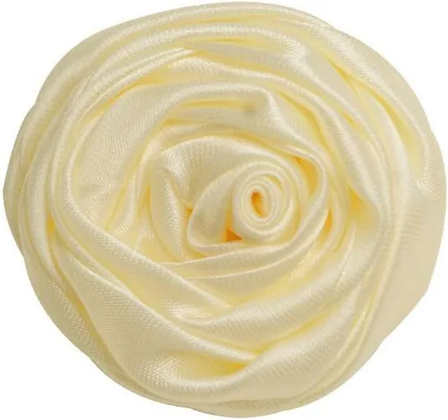 Vista 4 de 20 piezas de tela de satén flores de tela de rosas para manualidades, vestido de costura, diadema, decoración de fiesta de boda