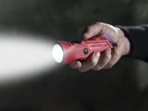 Vista 11 de Streamlight 88901 Vantage 180 X linterna para montar en casco y de ángulo recto para bomberos con soporte para casco, naranja