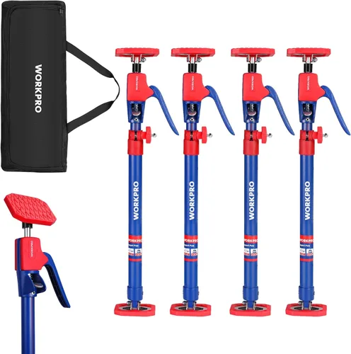 Vista 12 de WORKPRO - Gatos para gabinete, poste de soporte ajustable de 18-1/2" a 29-1/2", paquete de 2
