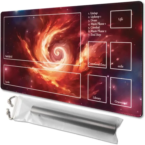 Vista 16 de MTG - Tapete de juego de tamaño 24 x 14 pulgadas, impresión antideslizante, ideal para entusiastas de los juegos de cartas, tapete de juego TCG