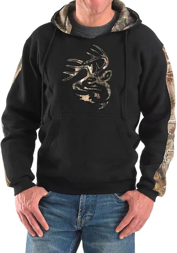 Vista 3 de Legendary Whitetails - Sudadera con capucha para hombre con detalles de camuflaje