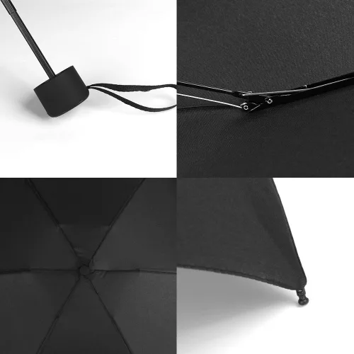 Vista 5 de GAOYAINIG - Mini paraguas pequeño con funda de diseño ligero y compacto perfecto para viajes, ligero y portátil, paraguas de sol y lluvia al aire
