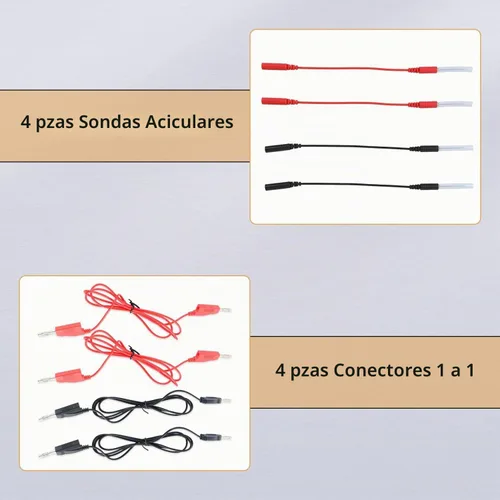 Vista 6 de Kit de cables de prueba de circuito automotriz, 104 piezas multímetro multifunción sonda eléctrica kit de prueba con estuche de transporte negro