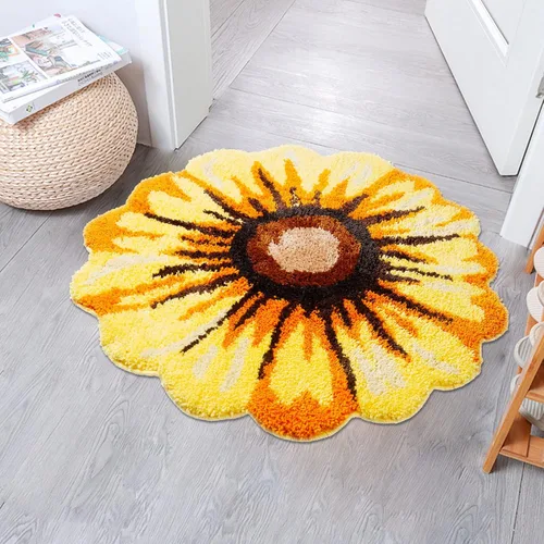 Vista 10 de Alfombra redonda negra de 8 bolas de 32 pulgadas para el hogar, alfombra de ocho bolas, alfombra de baño antideslizante para ducha, bonita alfombra