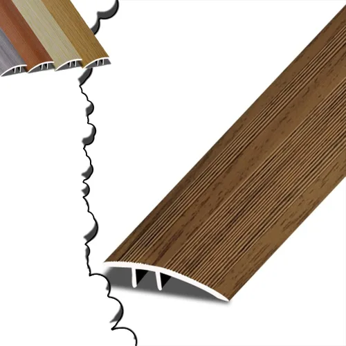 Vista 11 de NILZA Door Threshold Strip Wood Floor Transition Strip 36in Threshold Transition Strips, Metal Threshold Reducer Ramp, Suitable for Height of Oak