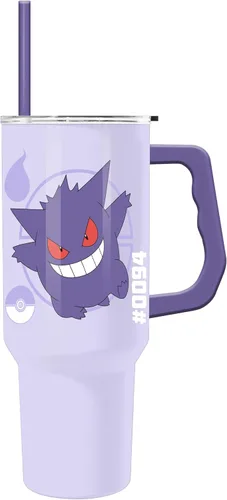 Vista 19 de Silver Buffalo Pokemon Cafe Art Mimikyu Stainless Steel Tumbler, 30oz
