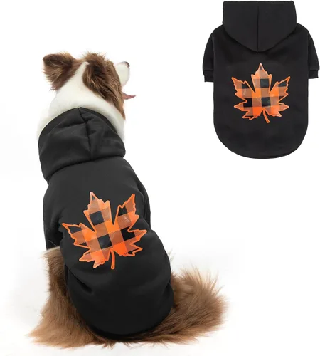 Vista 43 de SCENEREAL Sudaderas con capucha de seguridad para perros de tamaño pequeño, mediano y grande, ropa de felpa cepillada con gorro, abrigo de algodón