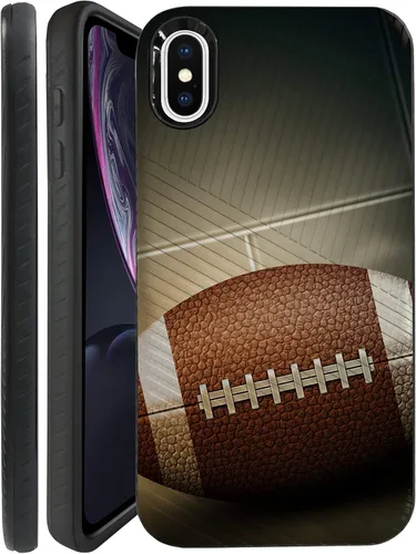 Vista 5 de CasesOnDeck Funda para Apple iPhone XR (2018) / 10 R de 6.1 pulgadas, protección contra caídas híbrida de doble capa (béisbol)