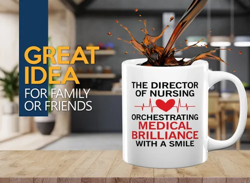 Vista 2 de Nurse Director Coffee Mug 11oz White -Brilliance - Labor Clinical Certified Nursing Assistant Surgica Oncology Practitioner