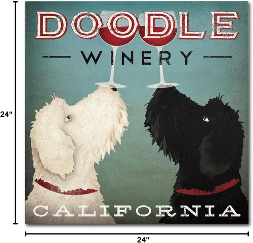 Vista 11 de Trademark Fine Art Obras de arte de vino Doodle de Ryan Fowler, 24 x 24 pulgadas
