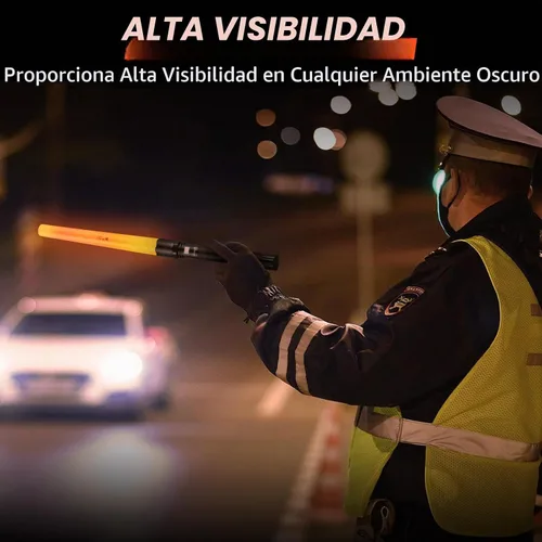 Vista 2 de ULTRAFIRE Varita de tráfico de 19 pulgadas, linterna de cono con 3 modos, varita de señal para control de tráfico, estacionamiento, dirección