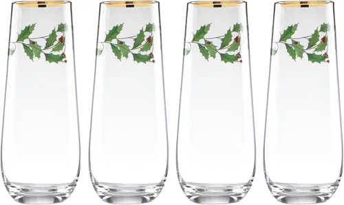 Vista 12 de Lenox 849606 Holiday - Juego de vasos de 4 piezas para bebidas heladas, vajilla navideña, alojamiento