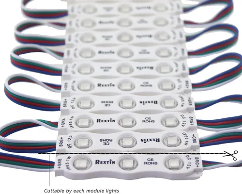 Vista 6 de Super brillante 200 unids 3 LED módulo escaparate luces multicolor 5050 5730 SMD impermeable luz decorativa para letreros de letras escaparate