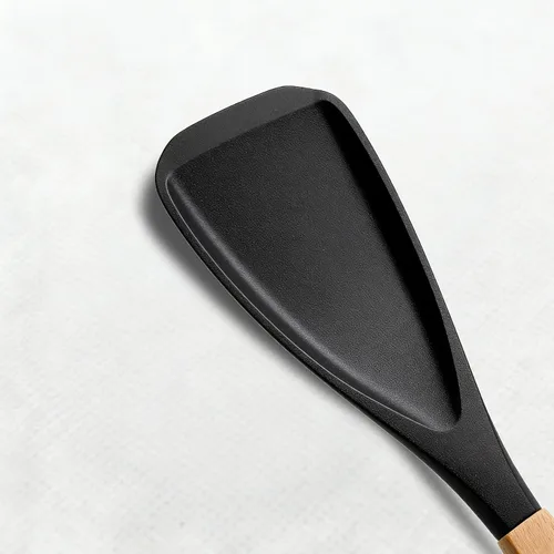 Vista 3 de Juego de espátulas de silicona, 3 espátulas de cocina para utensilios de cocina antiadherentes, cuchara multifunción resistente al calor con mango