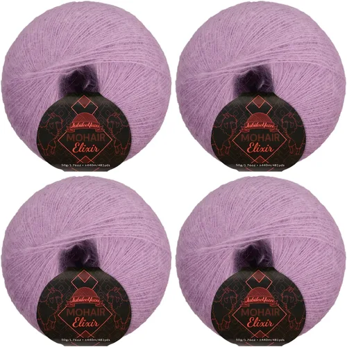 Vista 91 de JubileeYarn Mohair Elixir Yarn - 50g/Skein Baby Wool Blend - Cosmopolitan - 1 Skein