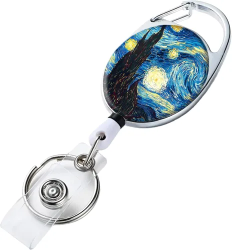 Vista 14 de Portatarrete de Insignia Retráctil con Portarretes Retráctil para Llaves, Lindo Portarrete de Insignia Decorativo para Enfermeras con Clip