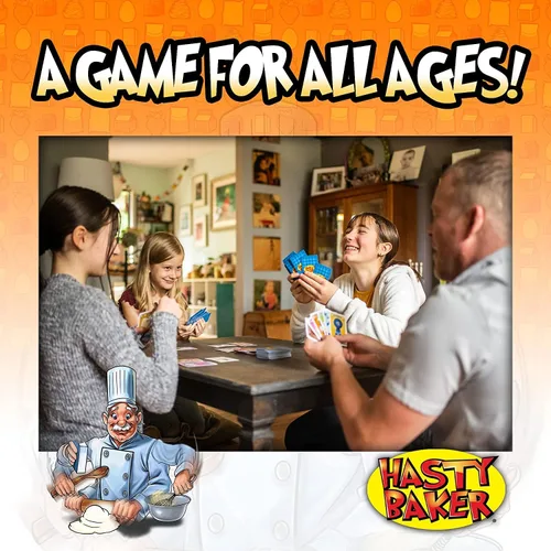 Vista 7 de Hasty Baker Family - Juego de cartas para coleccionar ingredientes y recetas completas, para familias, adultos, niños, a partir de 7 años, de 2 a 6