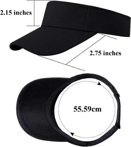 Vista 2 de Cooraby Paquete de 4 sombreros de visera deportiva, gorra ajustable, talla única, visera deportiva para exteriores para mujeres y hombres