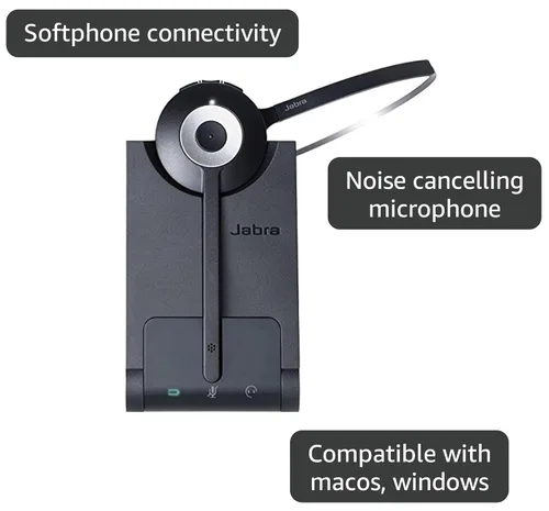 Vista 3 de Jabra Pro 930 UC audífono monoaural inalámbrico para softphone (solo USB)