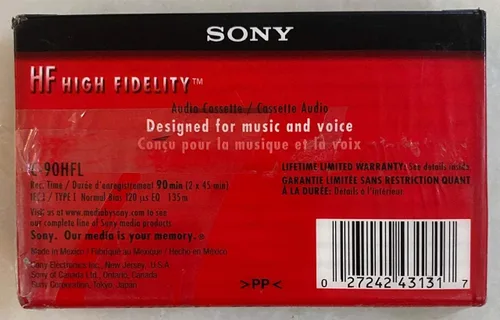 Vista 2 de Sony Cinta de audio HF de 90 minutos C90HFR