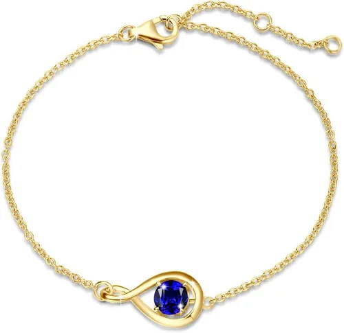 Vista 8 de FANCIME 925 Sterling Silver Infinity Birthstone Bracelets for Women abr-04