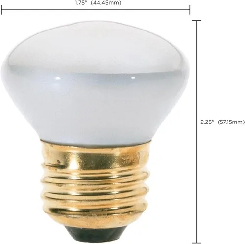 Vista 9 de Satco Reflector incandescente 40R14, 40W E26 R14 Stubby, bombilla transparente