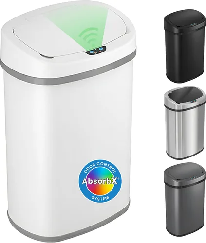 Vista 18 de iTouchless PUEDE DE BASURA AUTOMÁTICO DE 13 GALONES CON FILTRO DE ABSORTE DE OLOR Y BLOQUEO DE LA TAPA, PINDADOR DE BASURA DE COCINA DE SENSOR negro