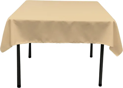 Vista 133 de LA Linen. Mantel cuadrado de popelina de poliéster