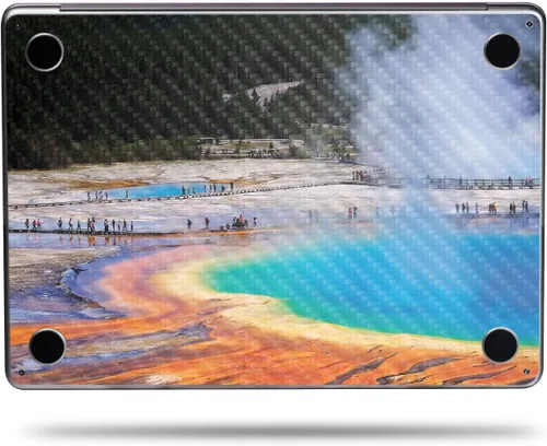 Vista 3 de MightySkins - Funda de fibra de carbono compatible con Apple MacBook Air de 15 pulgadas M2 (2023), kit de envoltura completa, resorte prismático
