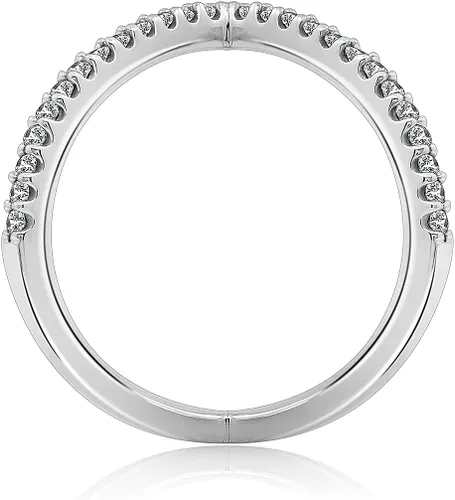 Vista 3 de Tienda Essentials Anillo de plata de ley hecho con elementos infinitos de circonita cúbica entrecruzada en X individual