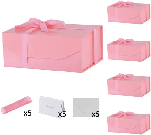 Vista 43 de 1 paquete de caja de regalo negra con tapas, pequeña de 12 x 8 x 2.7 pulgadas, cajas de regalo para ropa, cajas de regalo para camisas con cinta