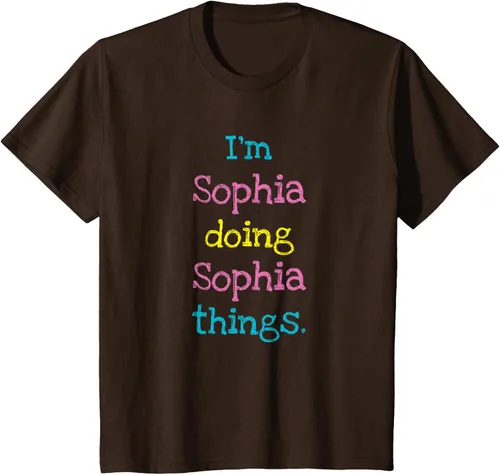 Vista 32 de Sophia - Camiseta con texto personalizado para niñas
