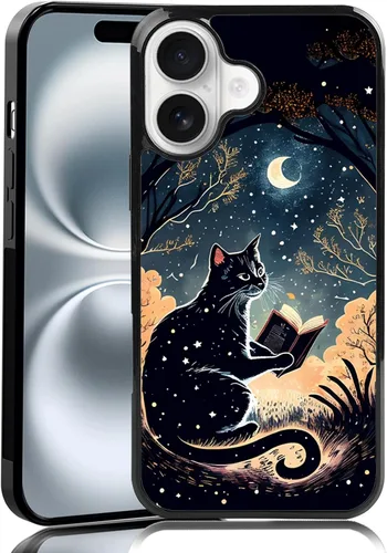 Vista 63 de Elegante funda de teléfono con diseño de gato Marie compatible con iPhone 11, funda de encaje dorado para iPhone, a prueba de golpes, rosa fucsia