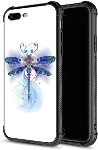 Vista 34 de ZHEGAILIAN Funda compatible con iPhone 7P/8P, AK 47, carcasa de munición para ametralladora AK 47, parte trasera de vidrio templado + funda