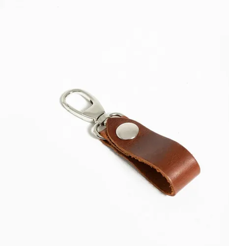 Vista 3 de Havzoria - Llavero de cuero de grano completo para hombre, hecho a mano, llavero de valet de lujo, desmontaje rápido, organizador de llaveros