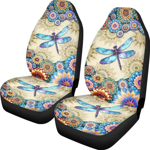 Vista 35 de UNICEU Juego de 2 fundas de cojín para asiento de automóvil, diseño de calavera gótica negra, lavable, accesorios interiores antideslizantes
