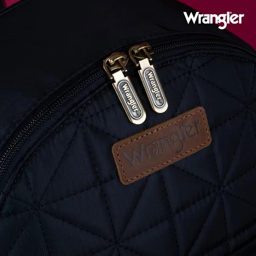 Vista 4 de Montana West Mochila Wrangler para mujer, mochila acolchada para uso casual, Negro (Black Backpack), Classic
