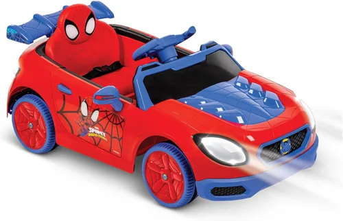 Vista 8 de Huffy Marvel Spider-Man - Auto de 12 V con control remoto para padres
