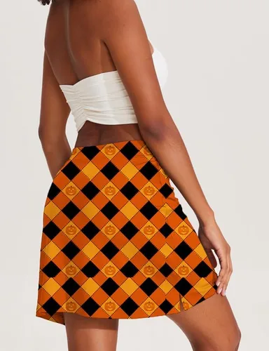 Vista 4 de Ekouaer Falda pantalón deportiva para mujer, faldas de golf ligeras, pantalones cortos interiores, con bolsillo, tenis, entrenamiento, deportes
