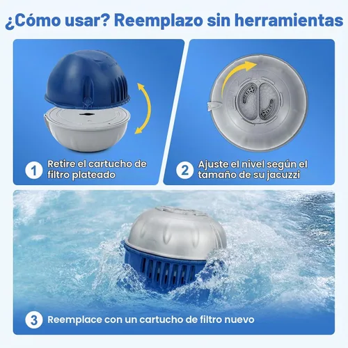 Vista 6 de Paquete de 8 cartuchos de repuesto para sistema flotante Frog Ease Plateado