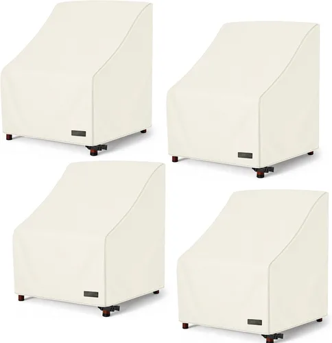 Vista 14 de NettyPro Fundas apilables para sillas de patio, impermeables, para muebles de patio al aire libre, se adapta a sillas apilables de 4 a 6 sillas