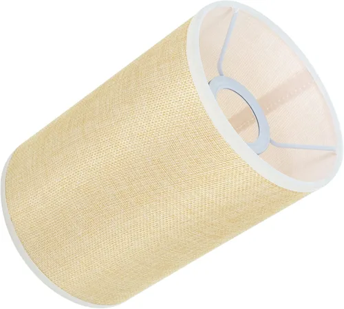 Vista 10 de ORFOFE Pantalla de lino para el hogar, lámpara moderna de transición, lámpara de araña natural, cortinas rústicas, cilindro de suelo, reemplazo