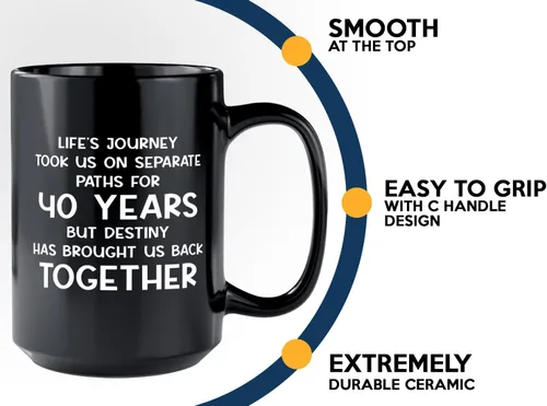 Vista 5 de Wish You Lived Next Door - Taza de café de 15 onzas, color negro, para 40 años, regalos para ancianos y ancianos, regalo de amistad para niños