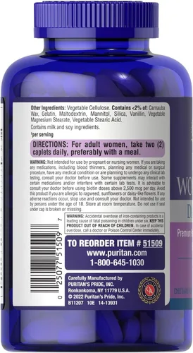 Vista 3 de Puritan's Pride Ultra Woman Max - Cápsulas multivitamínicas diarias, 90