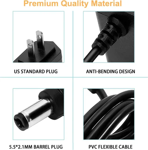 Vista 5 de Cargador adaptador de corriente CA/CC de 10 pies para Yamaha PA-130 PA150 PSS-50 PA-3 PA-3B PA-3C PA-40 PA-5 para Yamaha PSR, YPG, YPT, DGX, DD, EZ