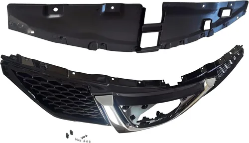 Vista 5 de Parachoques delantero parrilla superior negro con cromo para 2017 2018 Nissan Rogue Sport S SV SL 623106MD0A